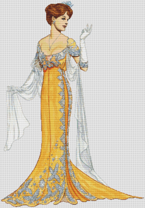 1908 Paquin Evening Gown - Pattern and Print
