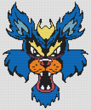 Blue Wolfie - Pattern and Print