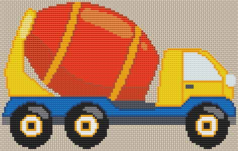Cement Truck Pattern And Print