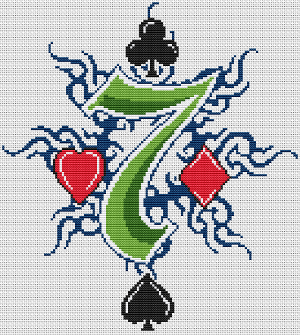 Lucky Number Seven Pattern And Print