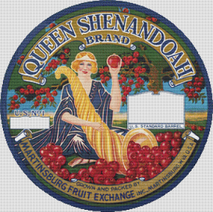 Queen Shenandoah Brand Apples Label