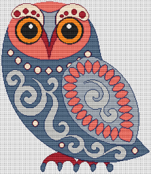 Scandinavian Folk Art Owl