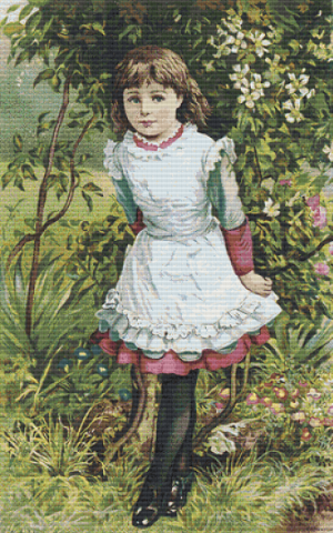 Vintage Girl In A Garden