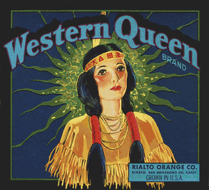 Western Queen Brand Vintage Label