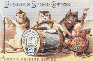 Brook's Spool Cotton Trading Card - Pattern and Print