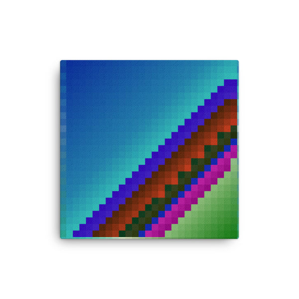 Pixel 16 x 16 Canvas Print