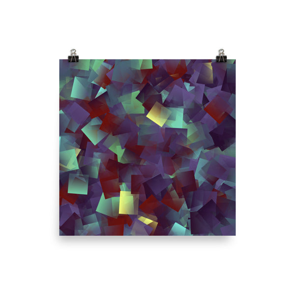 Square Jewels Photo Paper Poster