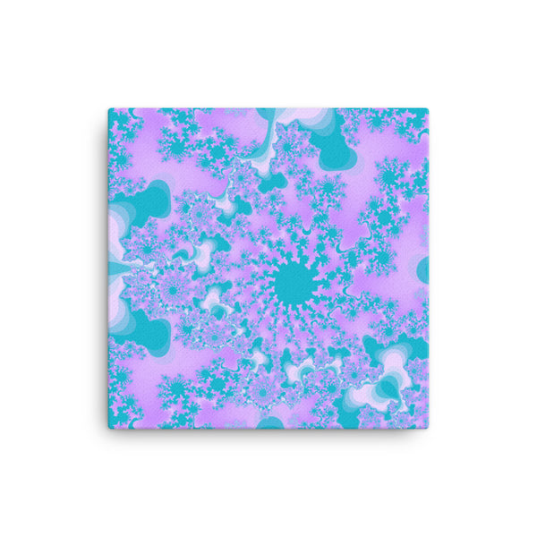 Purple Fractal 16 x 16 Canvas Print