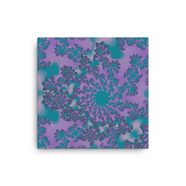 Dark Purple Fractal 12 x 12 Canvas Print - Pattern and Print