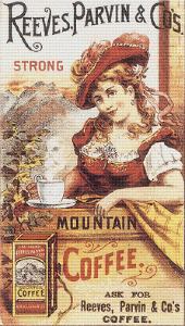 Reeves, Parvin and Co.'s Coffee Trading Card - Pattern and Print