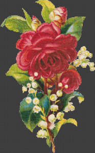 Vintage Red Rose - Pattern and Print