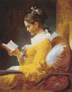 A Young Girl Reading - Pattern and Print