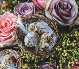 Bird Nest and Roses - Pattern and Print