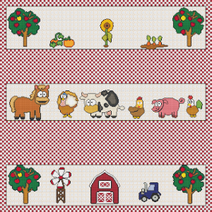 Cartoon Farm Sampler - Pattern and Print