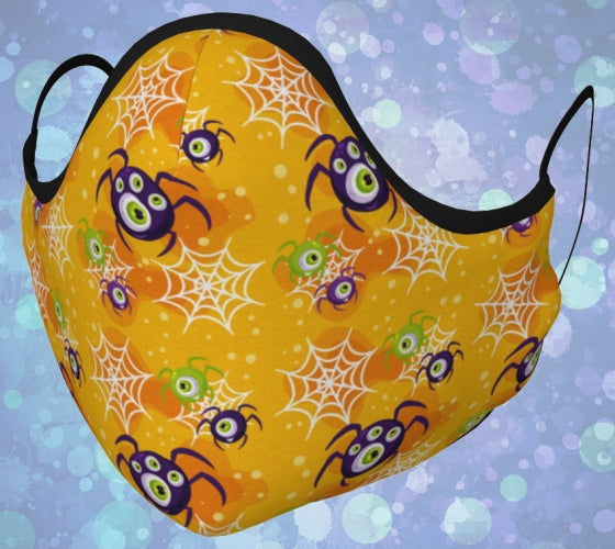 Eyeball Spiders Face Mask – Pattern and Print