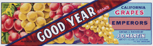 Good Year Grapes Vintage Label