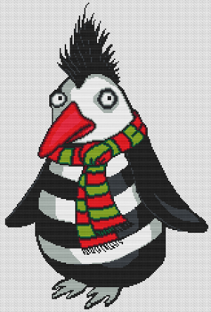 Goth Christmas Penguin