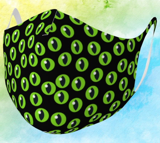 Green Eyeballs Double Knit Mask