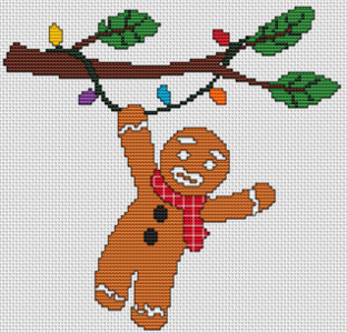 Hanging On For Christmas - Gingerbread Man