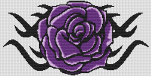 Tribal Purple Rose
