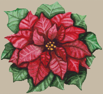 Watercolor Christmas Poinsettia