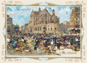 Au Bon Marche Trading Card - Pattern and Print