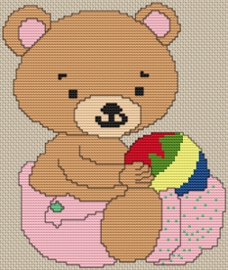 Baby Girl Bear - Pattern and Print
