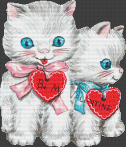 Be My Valentine Kittens - Pattern and Print