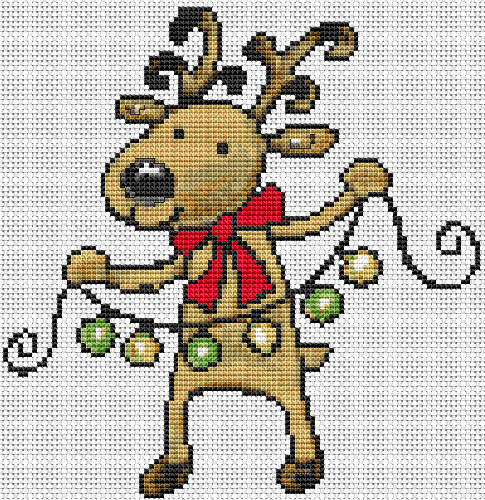 Cartoon Reindeer - Pattern and Print