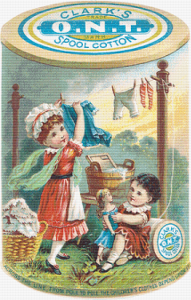 Clark's Spool Cotton Trading Card - Pattern and Print