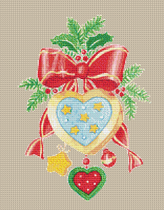 Country Heart Ornament - Pattern and Print