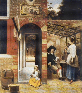 Courtyard of a House in Delft - Pattern and Print