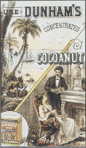 Dunham's Concentrated Cocoanut Trading Card - Pattern and Print