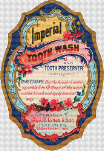 Imperial Tooth Wash Label - Pattern and Print