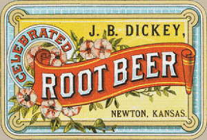J. B. Dickey Root Beer Label - Pattern and Print