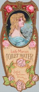 Lady Marian Toilet Water Label - Pattern and Print