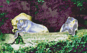 Lions At Rest - Pattern and Print