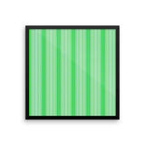 Green Stripes Framed Matte Poster