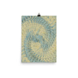 Blue Beige Photo Paper Poster - Pattern and Print