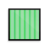 Green Stripes Framed Matte Poster