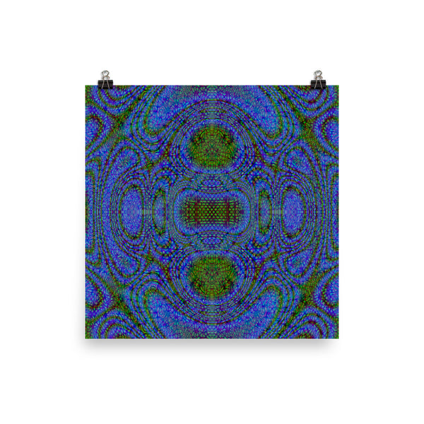 Blue Alien Matte Poster – Pattern and Print