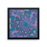 Dark Purple Fractal Framed Photo Paper Poster - Pattern and Print