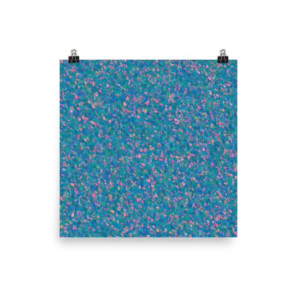 Painter - Blue Matte Poster - Pattern and Print