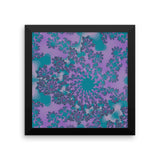 Dark Purple Fractal Framed Photo Paper Poster