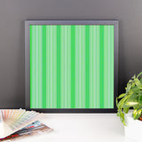 Green Stripes Framed Matte Poster