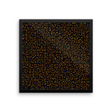 Orange Confetti Framed Matte Poster