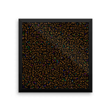 Orange Confetti Framed Matte Poster