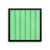 Green Stripes Framed Photo Paper Poster