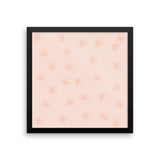 Peach Flowers Framed Photo Paper Poster