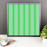 Green Stripes Framed Matte Poster